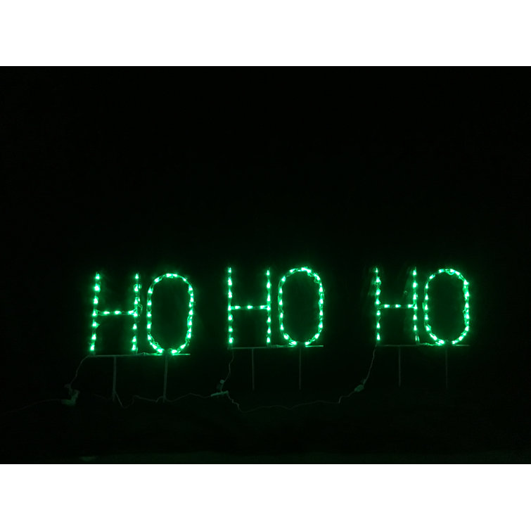 Lori's Lighted D'Lites Animated HO HO HO Block Letter Sign Christmas
